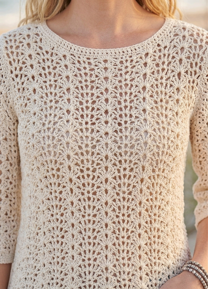 Crochet Summer Lace Sweater Pattern: Lightweight Cardigan PDF | by Crafts