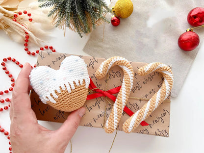 Crochet Gingerbread Ornaments Pattern Christmas Tree Decorations - Crafts