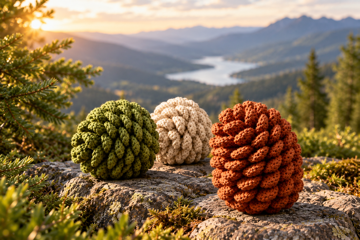 Crochet Pine Cone Pattern - Woodland Christmas & Fall Decor PDF | Crafts