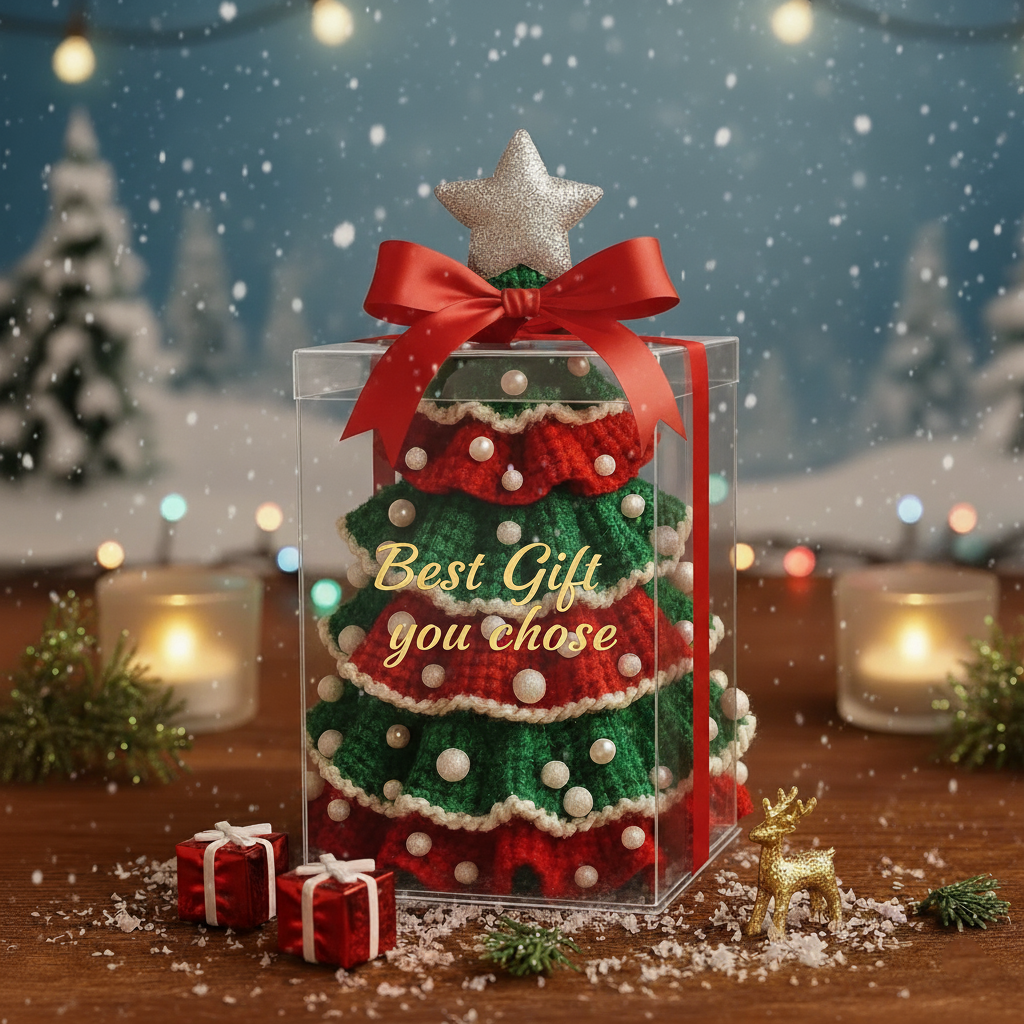 Christmas Holiday Tree Ruffled Amigurumi Crochet Pattern PDF - Crafts
