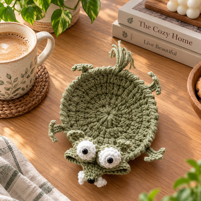 Upside Down Squirrel Crochet Coaster Pattern - Funny Animal Mug Rug PDF | Crafts