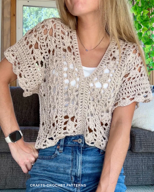 Top Summer Crochet Pattern Tee Beginner Beachy Shirt PDF XS–5XL