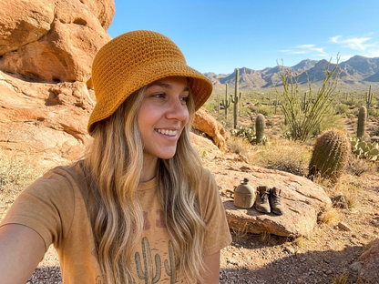 Sunshine Bucket Hat 4 SIZES Crochet Pattern Easy Beginner Friendly - Crafts