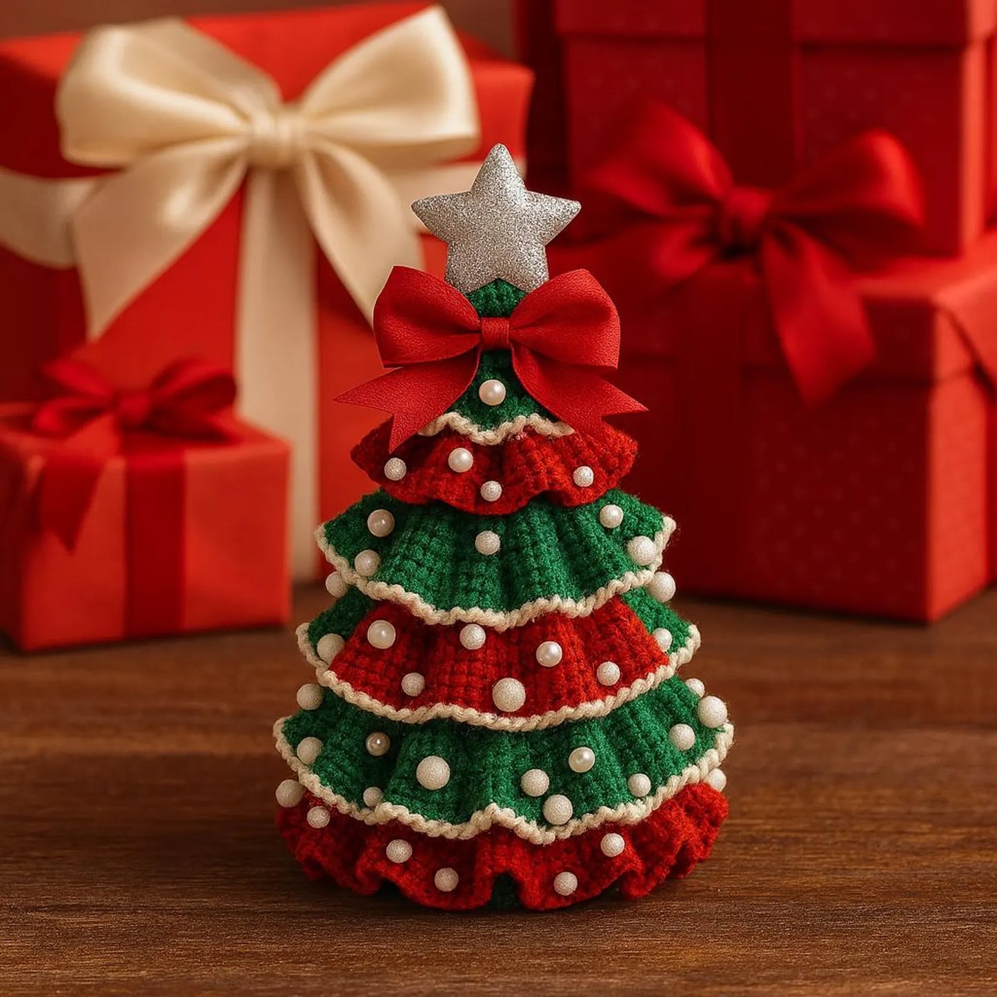 Christmas Holiday Tree Ruffled Amigurumi Crochet Pattern PDF - Crafts