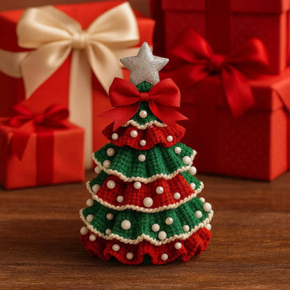 Christmas Holiday Tree Ruffled Amigurumi Crochet Pattern PDF - Crafts