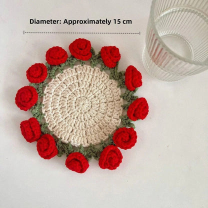 Rose Coaster & Flower Basket Crochet Pattern 5 languages - Crafts