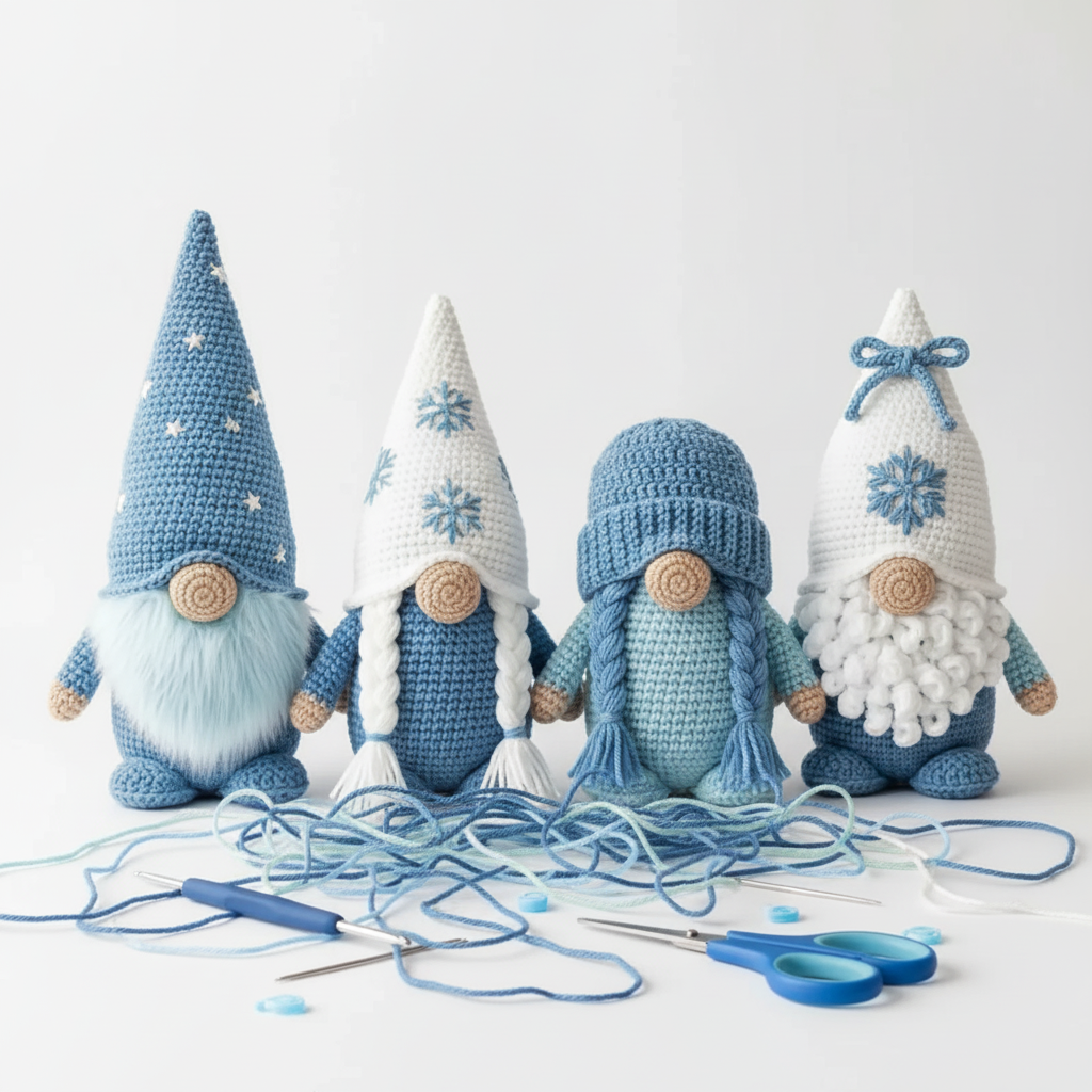 Gnome Amigurumi Crochet Pattern PDF Handmade - Crafts